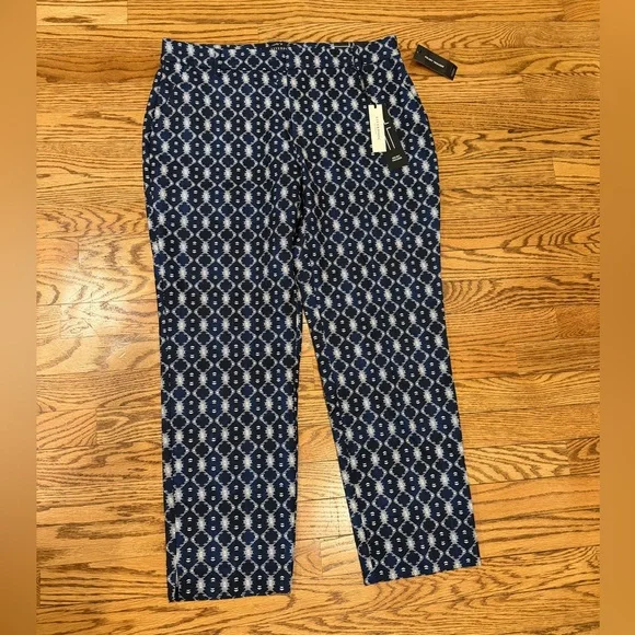 NWT Liverpool navy batik print Kelsey trouser 10/30 - Picture 4 of 11